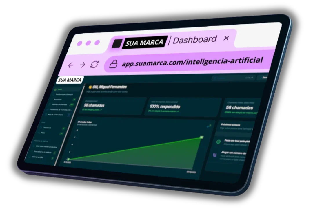 White Label MayaHub em tablet